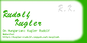 rudolf kugler business card